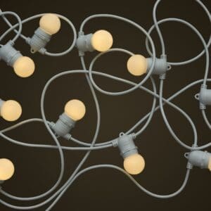 White Party Festoon Lighting - 1W Small White LED Light Globes