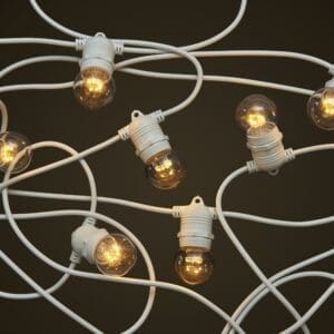 White Party Festoon Lighting - 1W Small Clear LED Light Globes