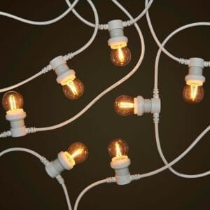 White Commercial Festoon - 2W Filament LED Globes
