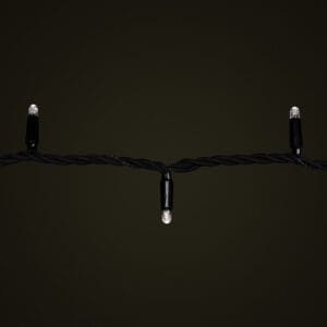 Black Cable Bright White LED Fairy Light Close Up